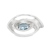 Anillo Ojo de Plata 6 / Azul