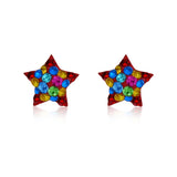 Arete de Estrella con Cristales Arcoíris