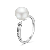 Anillo De Plata Con Perla #8