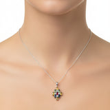 Collar Tulipán de Zafiro Multicolor Multi Zafiro