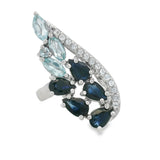 Anillo Azucena de Zafiro con Topacio Azul Zafiro Con Topacio Azul / 6