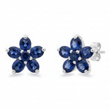 Arete Mini Flor Zafiro