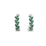 Aretes Hoja de Circonias Verde