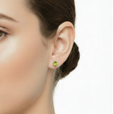 Arete Peridot Ovalado