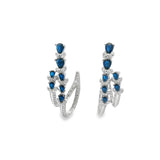 Aretes Laurel con Circonia Azul