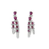 Aretes Laurel con Circonia Rosa