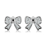 Aretes De Moño Con Circonia