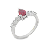 Anillo Con Piedras Preciosas De Plata