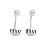 Aretes Diamantados De Cierre De Bolita