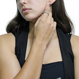 Anillo Churumbela De Plata Con Piedras Preciosas