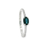 Anillo Brillante Con Circonias Y Piedra London Blue Topaz London Blue Topaz / 7