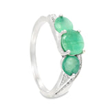 Anillo de Piedra Natural con Circonia Zafiro / 6