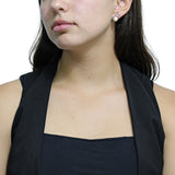 Aretes De Plata Con Perla Y Circonia