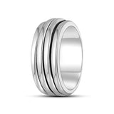 Argolla De Plata Lineas Liso / #5