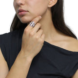 Anillo Pétalos de Piedras Preciosas con Circonia