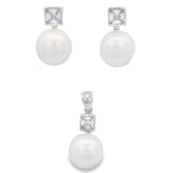 Juego de Perla con Circonia