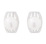 Aretes de Perla con Circonia