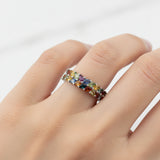 Anillo Anturio de Zafiro Multicolor 6