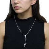 Rosario De Plata Cuencas Lisas Y Arenadas