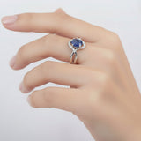 Anillo Solitario Plata Con Piedra Natural