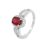 Anillo De Plata Con Piedra Natural Zafiro / #6