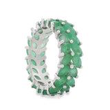 Anillo Crisantemo de Esmeralda