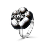 Anillo Fleur #5 / Blanco