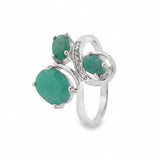 Anillo De Piedra Natural Esmeralda Esmeralda / 6