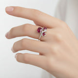 Anillo De Piedra Natural Rubí Rubi / 6