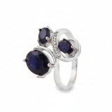 Anillo De Piedra Natural Zafiro Zafiro / 6