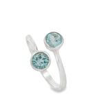 Anillo Orquídea de Topacio Azul 8