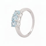 Anillo Pensamiento de Topacio Azul