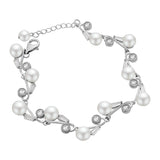 Pulsera de Perlas y Circonia Blanco
