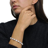 Pulsera Flor con Perla y Circonia