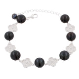 Pulsera Flor con Perla y Circonia