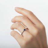 Anillo Solitario Gota Piedra Natural