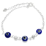 Pulsera Ojo Turco de Plata Rojo