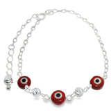 Pulsera Ojo Turco de Plata Azul
