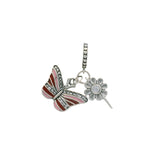 Charm de Mariposa con Flor Rosa