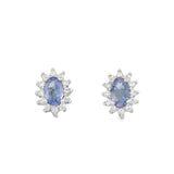 Arete Flor de Amatista con Circonia