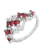 Anillo de Piedras Preciosas con Circonia Rubi / #6