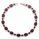 Pulsera De Piedra Natural Ovalo Granate