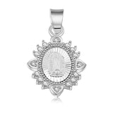 Medalla De La Virgen De Guadalupe Gota Con Corazones Circonia