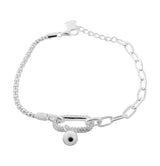 Pulsera Diferentes Eslabones Con Circonia