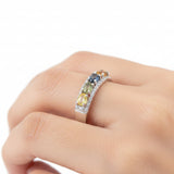 Anillo Zafiro De Color 6.5