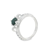 Anillo Solitario Con Circonia Blanco / 5