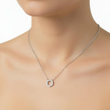 Collar Hexágono Con Circonias