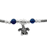 Pulsera Rigida de Plata con Dije de Tortuga