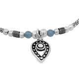 Pulsera Rigida de Plata con Dije