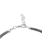 Pulsera Rigida de Plata con Dije